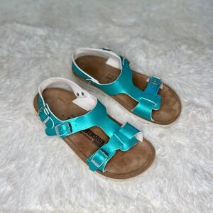 Birkenstock Professional‎ Sofia EU 38 US 7 Turquoise T Strap Birko-flor Sandal